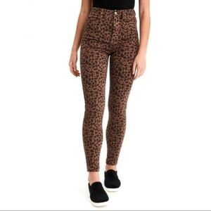 American Eagle | Leopard Super Hi Rise Jegging Size 0 Short